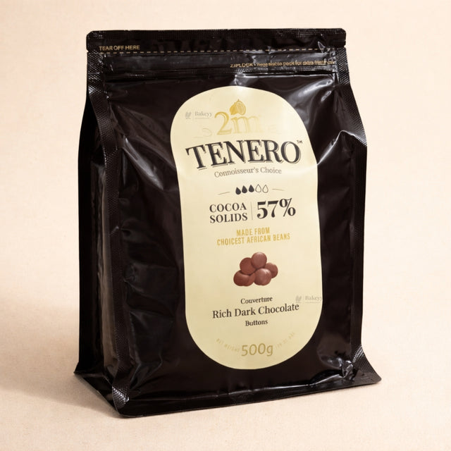 2M Tenero | Rich Dark Chocolate | 57% Cocoa Solid | 500g | Pack of 1