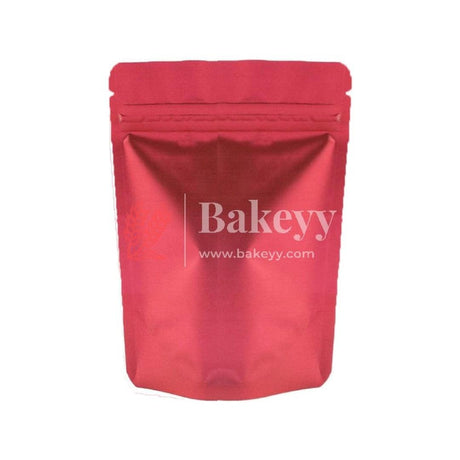 250 gm | Zip Lock Pouch | Red Color Without Window | 13.5x22 CM | Standing Pouch | 110 GSM | - Bakeyy.com - India - 250 gm | Zip Lock Pouch | Red Color Without Window | 13.5x22 CM | Standing Pouch | 110 GSM | - Pack Of 50 / 13.5x22 cm / 250 gm