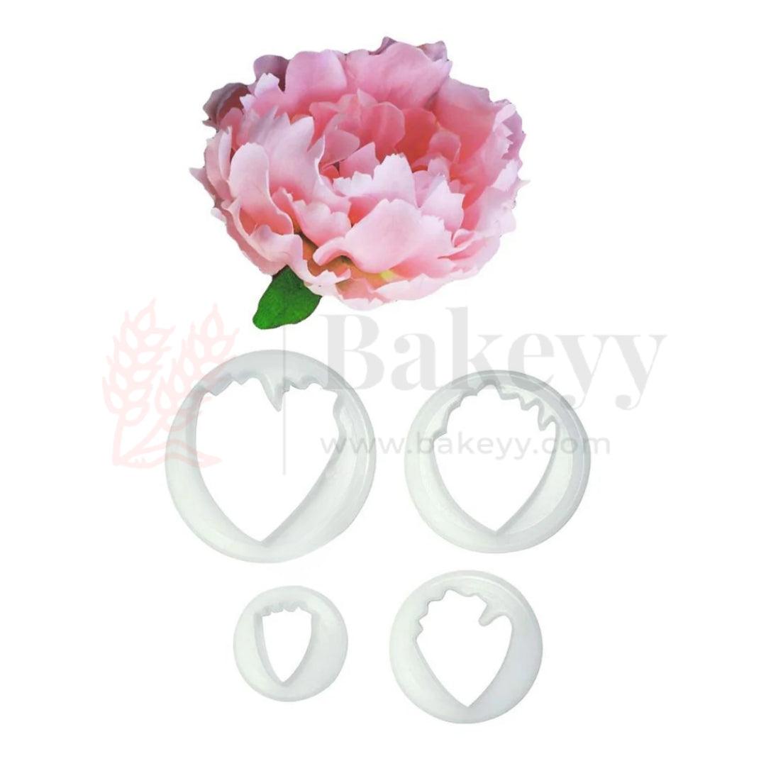 4 Piece Mini Peony Cookie Cutter| Paste Plunger| Perfect for Cake Decoration, DIY Craft Projects - Bakeyy.com - India - 4 Piece Mini Peony Cookie Cutter| Paste Plunger| Perfect for Cake Decoration, DIY Craft Projects - Default Title