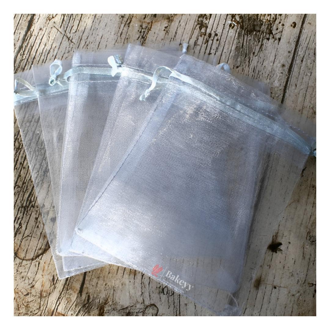 10x15cm | Organza Potli Bags | Grey Colour | Candy Bag | Pack of 99 - Bakeyy.com - India - 10x15cm | Organza Potli Bags | Grey Colour | Candy Bag | Pack of 99 - Default Title