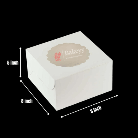 8x8x5 inch Cake Box With Window | Birthday Cake boxes | Pack Of 25 | - Bakeyy.com - India - 8x8x5 inch Cake Box With Window | Birthday Cake boxes | Pack Of 25 | - Default Title