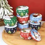 Christmas Decorative Tin Candle Set | Pack of 12 | Mixed Designs | Festive Scented Candles for a Joyful Ambiance - Bakeyy.com - India - Christmas Decorative Tin Candle Set | Pack of 12 | Mixed Designs | Festive Scented Candles for a Joyful Ambiance - Default Title