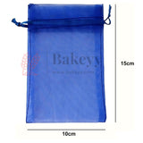 10x15cm | Organza Potli Bags | Royal Blue Colour | Candy Bag | Pack of 99 - Bakeyy.com - India - 10x15cm | Organza Potli Bags | Royal Blue Colour | Candy Bag | Pack of 99 - Default Title