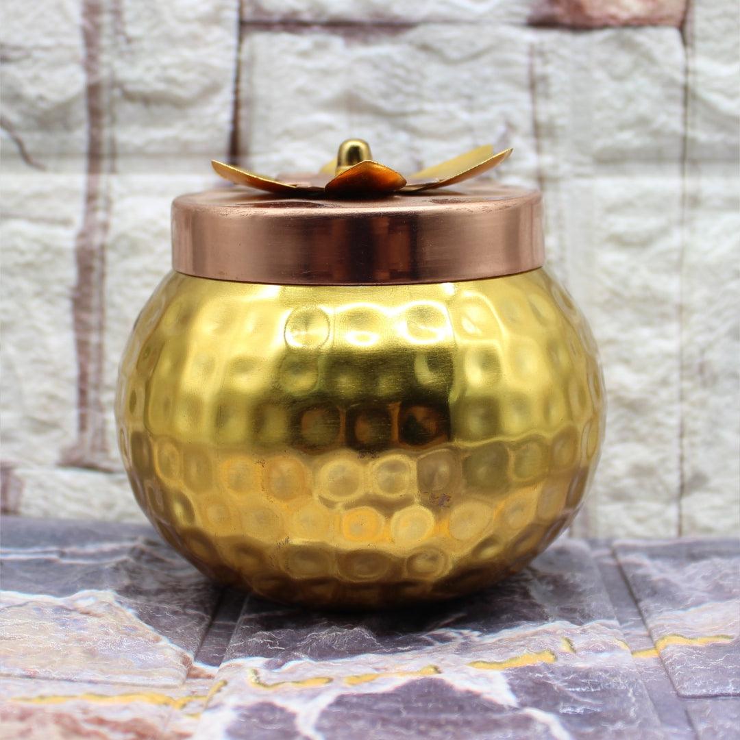 Dry Fruit Jar for Gifting | Designed Jar | Copper tin & Copper lid | - Bakeyy.com - India - Dry Fruit Jar for Gifting | Designed Jar | Copper tin & Copper lid | - Default Title