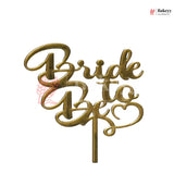 4" inch Bride To be Cake Topper
