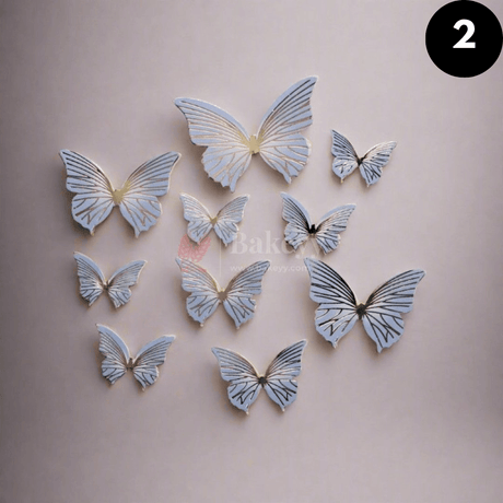 10 pcs shiny butterfly Birthday Cake Topper| decoration Toppers| Bday Decorations Items | - Bakeyy.com - India - 10 pcs shiny butterfly Birthday Cake Topper| decoration Toppers| Bday Decorations Items | - Purple