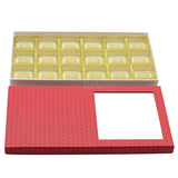 18 Cavity Hard Chocolate Box | Red Colour