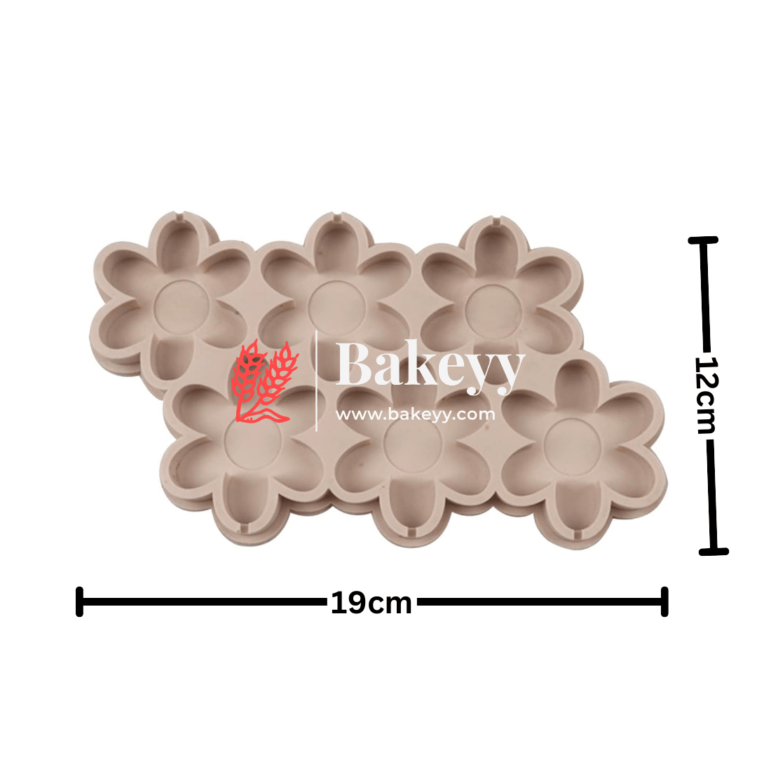 Flower Silicone Chocolate Mould | 6 Cavity - Bakeyy.com - India - Flower Silicone Chocolate Mould | 6 Cavity - Default Title