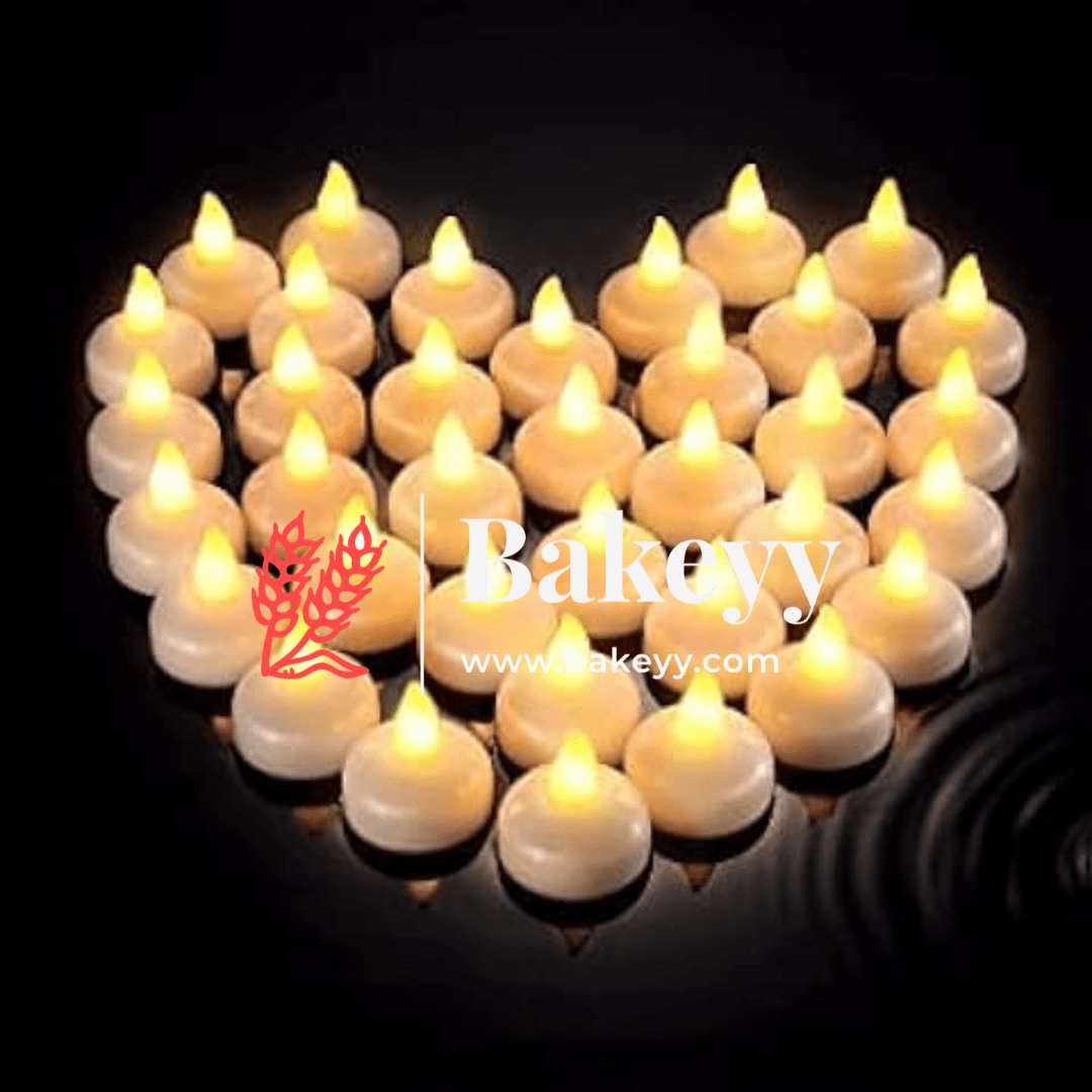 Acrylic LED Tea Light Candle Smokeless | Perfect for Decoration | Battery Operated LED Candle Twilight Diya (24 Pc) | - Bakeyy.com - India - Acrylic LED Tea Light Candle Smokeless | Perfect for Decoration | Battery Operated LED Candle Twilight Diya (24 Pc) | - Default Title