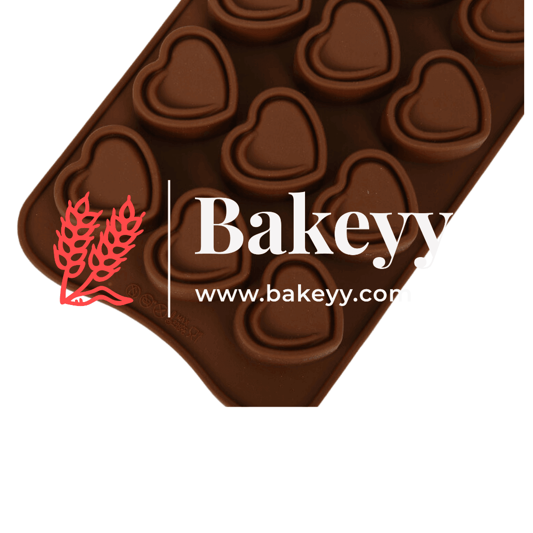 Heart Silicone Chocolate Mould | Chocolate Making and Shaping Mould | - Bakeyy.com - India - Heart Silicone Chocolate Mould | Chocolate Making and Shaping Mould | - Default Title