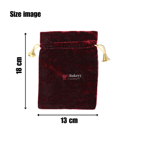 13x18cm | Velvet Drawstring Potli Bag | Brown Colour | Pack of 10 | Luxurious Gift & Storage Pouch | - Bakeyy.com - India - 13x18cm | Velvet Drawstring Potli Bag | Brown Colour | Pack of 10 | Luxurious Gift & Storage Pouch | - Default Title