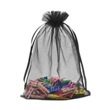 20x25 cm | Organza Potli Bags | Black Colour | pack of 50