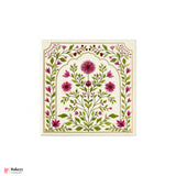 6x6x4 Inch | Small  Premium Decorative Floral Print Gift Box – Square Keepsake Storage Box with Lid | Pack Of 1