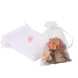 8x10 CM | Organza Potli Bags | White Colour | Candy Bag - Bakeyy.com