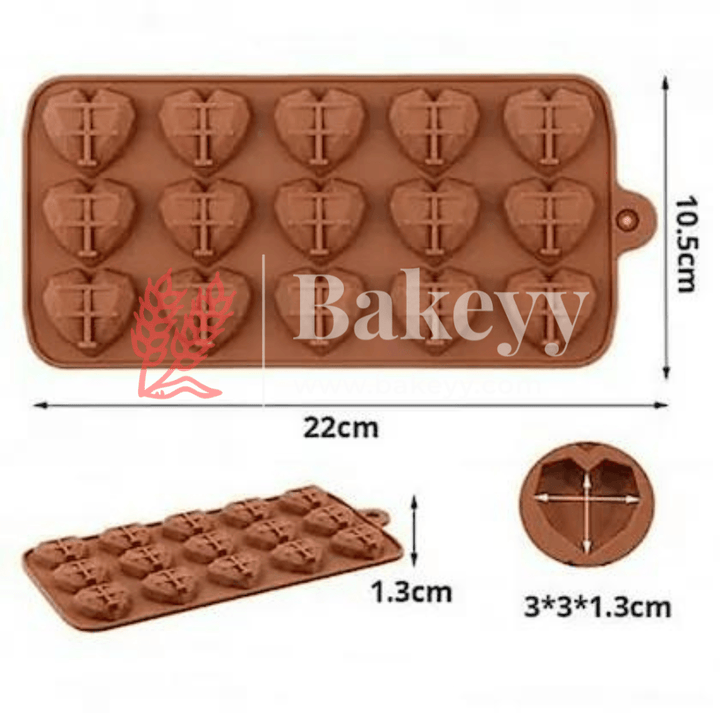 15 Cavity Pinata Heart Silicone Chocolate Mould | Chocolate Making and Shaping Mould - Bakeyy.com - India - 15 Cavity Pinata Heart Silicone Chocolate Mould | Chocolate Making and Shaping Mould - Default Title