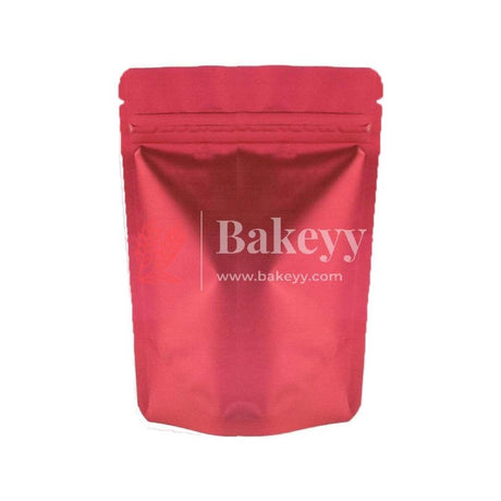 Zip Lock Pouch | Without Window | Customized Printing - Bakeyy.com - India - Zip Lock Pouch | Without Window | Customized Printing - Pack of 1000 / Red / 10x17 CM - 100 gm