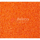 Orange Color Vermicelli Sprinklers - Bakeyy.com - India - Orange Color Vermicelli Sprinklers - 100 gm / Orange