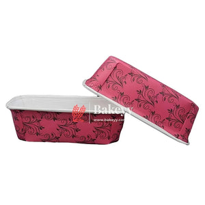 8x6x4cm |Plum Cake Bar Mould | Bake and Serve Small Rectangle Mould | Pack of 50 | Paper Baking Mould| - Bakeyy.com - India - 8x6x4cm |Plum Cake Bar Mould | Bake and Serve Small Rectangle Mould | Pack of 50 | Paper Baking Mould| - Maroon