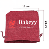 Maroon Jute Potli Bag | Gift Return Gifts Bags | Drawstring Bags | (Pack of 10) - Bakeyy.com - India - Maroon Jute Potli Bag | Gift Return Gifts Bags | Drawstring Bags | (Pack of 10) - 16 X 20 CM