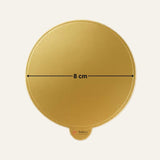 Round Gold Pastry Base – 8cm Diameter | Circular Cake Board with Tab | Ideal for Pastries & Mini Desserts | Pack of 100 - Bakeyy.com - India - Round Gold Pastry Base – 8cm Diameter | Circular Cake Board with Tab | Ideal for Pastries & Mini Desserts | Pack of 100 - Default Title