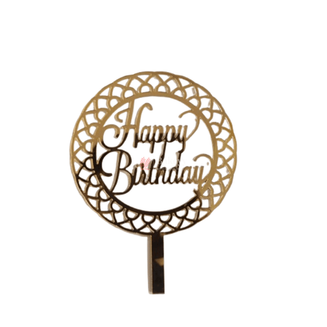 6" Happy Birthday Cake Toppers - Bakeyy.com - India - 6" Happy Birthday Cake Toppers - Default Title