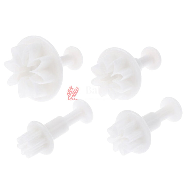 4pcs Daisy Plunger Cutters Fondant Tool - Bakeyy.com