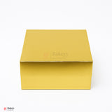 8x8x4 Inches | Premium Gold Collapsible Hamper Box with Magnetic Lid | Pack of 1