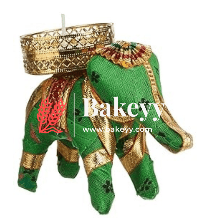 The Majestic Elephant Diya (Pack 4) - Bakeyy.com - India