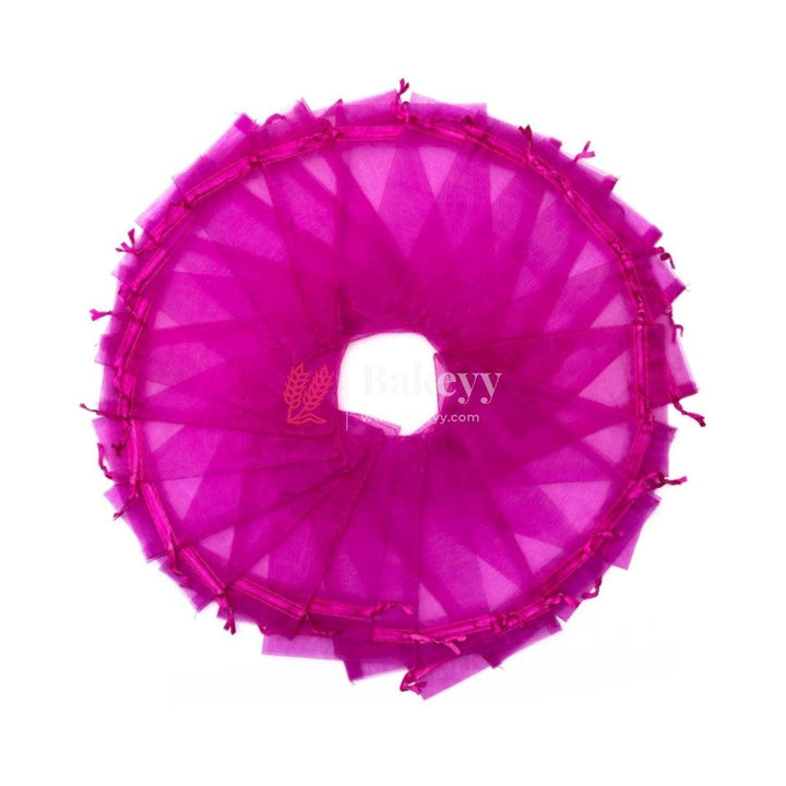 10x14 CM | Organza Potli Bags | Dark Pink Colour |100 g | Candy Bag - Bakeyy.com - India - 10x14 CM | Organza Potli Bags | Dark Pink Colour |100 g | Candy Bag - Pack Of 100 / 10x14 cm / 4x6 inch / Magenta