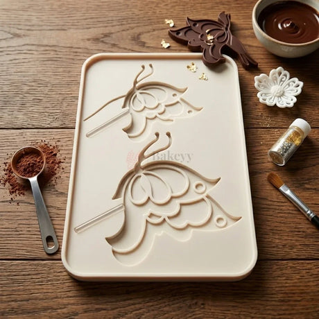 2 Cavity 3D Filigree Butterfly Chocolates & Fondants Decorating Mould | Pack of 1