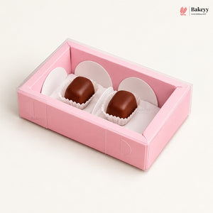 2 Cavity Chocolate Box | Multiple Colours Cavity Box | Pack of 25