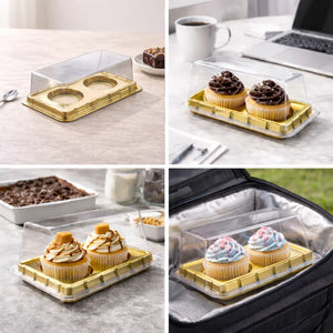 2_Cavity_Cupcake_Pastry_Container_Cupcake_Display_Containe_5 - Bakeyy.com