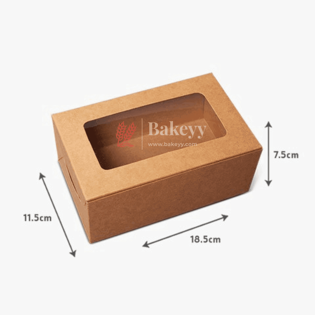 2 Cavity Kraft Cupcake Box | Pack Of 10 | - Bakeyy.com - India - 2 Cavity Kraft Cupcake Box | Pack Of 10 | - Pack of 10