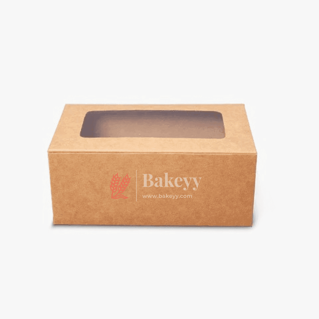 2 Cavity Kraft Cupcake Box | Pack Of 10 | - Bakeyy.com - India - 2 Cavity Kraft Cupcake Box | Pack Of 10 | - Pack of 10