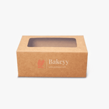 2 Cavity Kraft Cupcake Box | Pack Of 10 | - Bakeyy.com - India - 2 Cavity Kraft Cupcake Box | Pack Of 10 | - Pack of 10