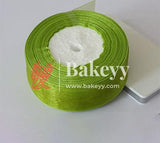 Transprant Satin ribbon for decoration | Gift wrapping | School project works | Opening ribbon | Multi-purpose use - Bakeyy.com - India - Transprant Satin ribbon for decoration | Gift wrapping | School project works | Opening ribbon | Multi-purpose use - Mid Green