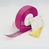 Transprant Satin ribbon for decoration | Gift wrapping | School project works | Opening ribbon | Multi-purpose use - Bakeyy.com - India - Transprant Satin ribbon for decoration | Gift wrapping | School project works | Opening ribbon | Multi-purpose use - Dark Pink