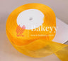 Transprant Satin ribbon for decoration | Gift wrapping | School project works | Opening ribbon | Multi-purpose use - Bakeyy.com - India - Transprant Satin ribbon for decoration | Gift wrapping | School project works | Opening ribbon | Multi-purpose use - Yellow