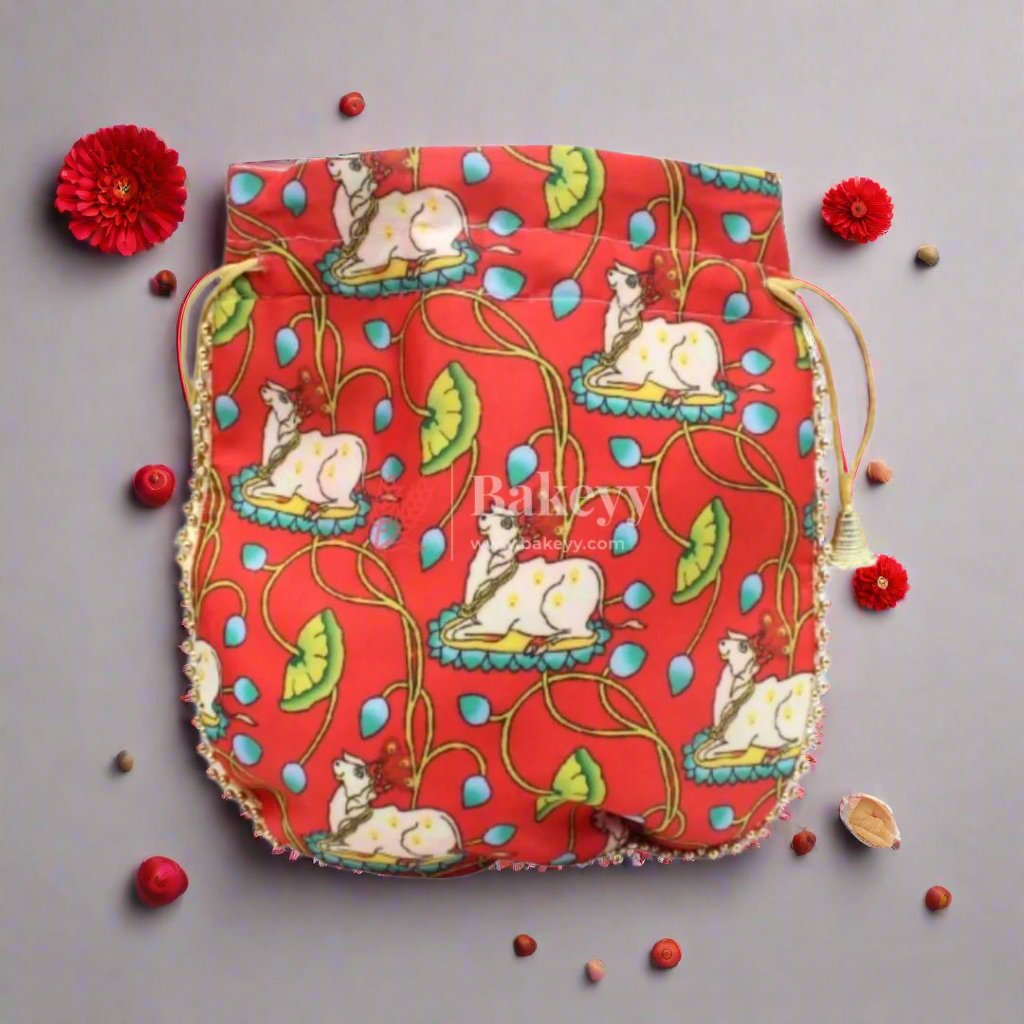 20x20 CM Fancy Potli Bag Return Gifts For Ladies MultiColour - Bakeyy.com - India - 20x20 CM Fancy Potli Bag Return Gifts For Ladies MultiColour - Default Title