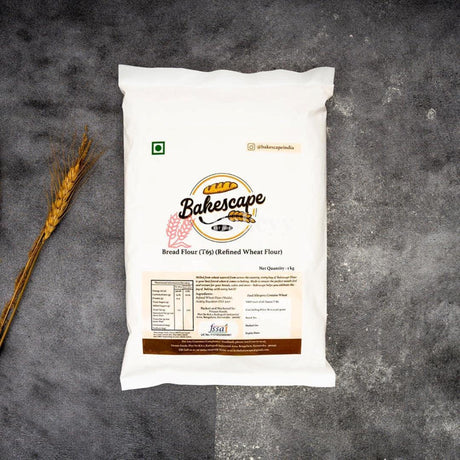 Bakescape T65 Bread Flour (1 kg) | Unbleached, High Protein Content for Perfect Breads, Buns, Bagels, Baguettes, Sourdoughs, Artisanal Breads, Focaccia, Brioche, and More - Bakeyy.com - India - Bakescape T65 Bread Flour (1 kg) | Unbleached, High Protein Content for Perfect Breads, Buns, Bagels, Baguettes, Sourdoughs, Artisanal Breads, Focaccia, Brioche, and More - Default Title