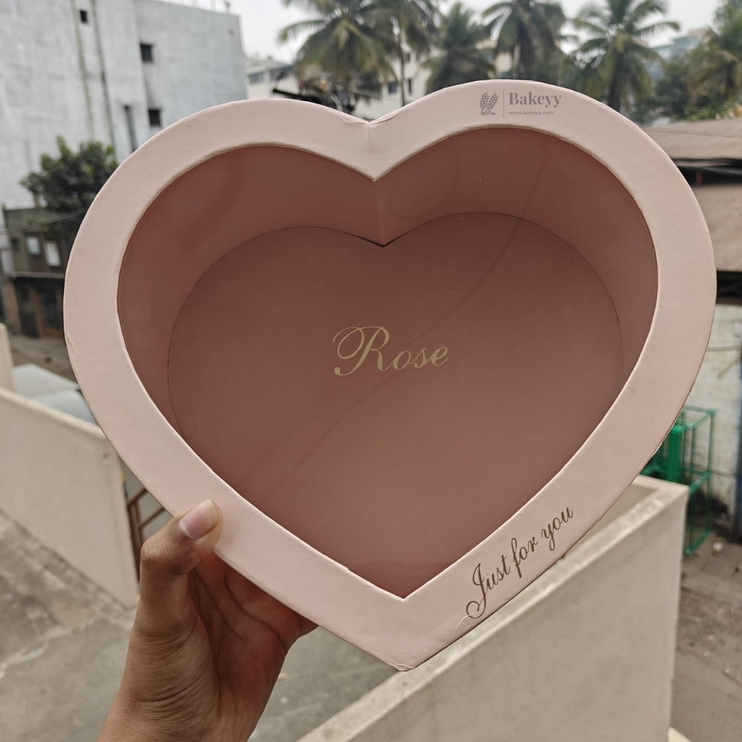 Heart Shape Transparent Lid Gift Box | Premium Hamper Packaging | Different color | Pack of 1