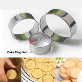 3 Set Cake Ring Round | 4" inch Ring, 6" inch Ring, 8" inch Ring - Bakeyy.com - India - 3 Set Cake Ring Round | 4" inch Ring, 6" inch Ring, 8" inch Ring - Default Title