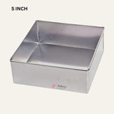 5 inch Aluminum Square Cake Pan Mould Tin - Bakeyy.com - India - 5 inch Aluminum Square Cake Pan Mould Tin - Default Title