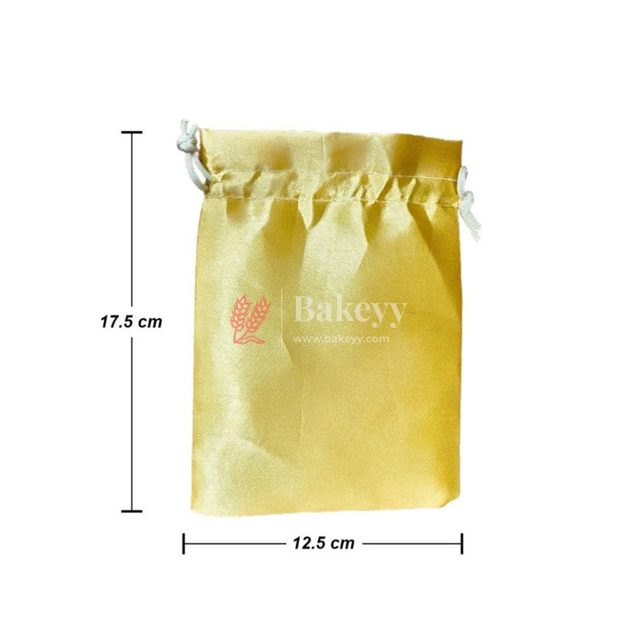5x7 Inch | Elegant Gold Drawstring Gift Bag | Drawstring Bags - Bakeyy.com