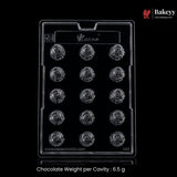 Mould 199 | 15 Cavity Spiral Shell Chocolate Mould for Pralines & Bonbons | Pack of 1