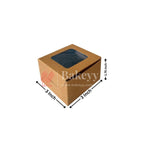 Kraft & White Brownie Box | Cookie Packaging Box- Pack of 10