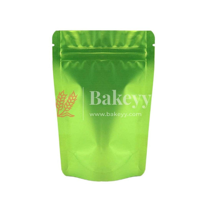 500 gm | Zip Lock Pouch | Green Color Without Window | 16x23 CM | Standing Pouch - Bakeyy.com