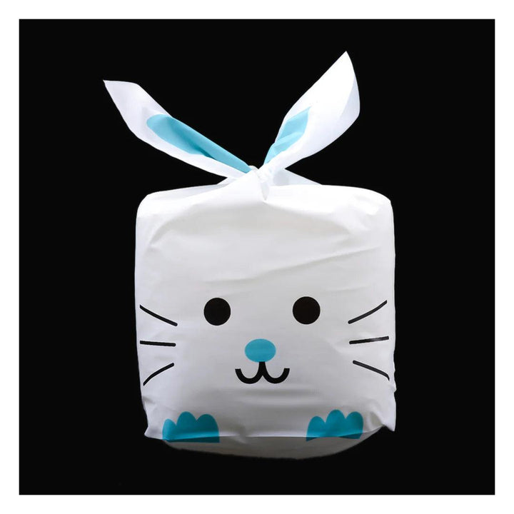 Rabbit Ear Candy Gift Bags Cute Plastic Bunny Goodie Bags Candy Bags for Kids Bunny Party Favors | Small | Pack of 50 - Bakeyy.com