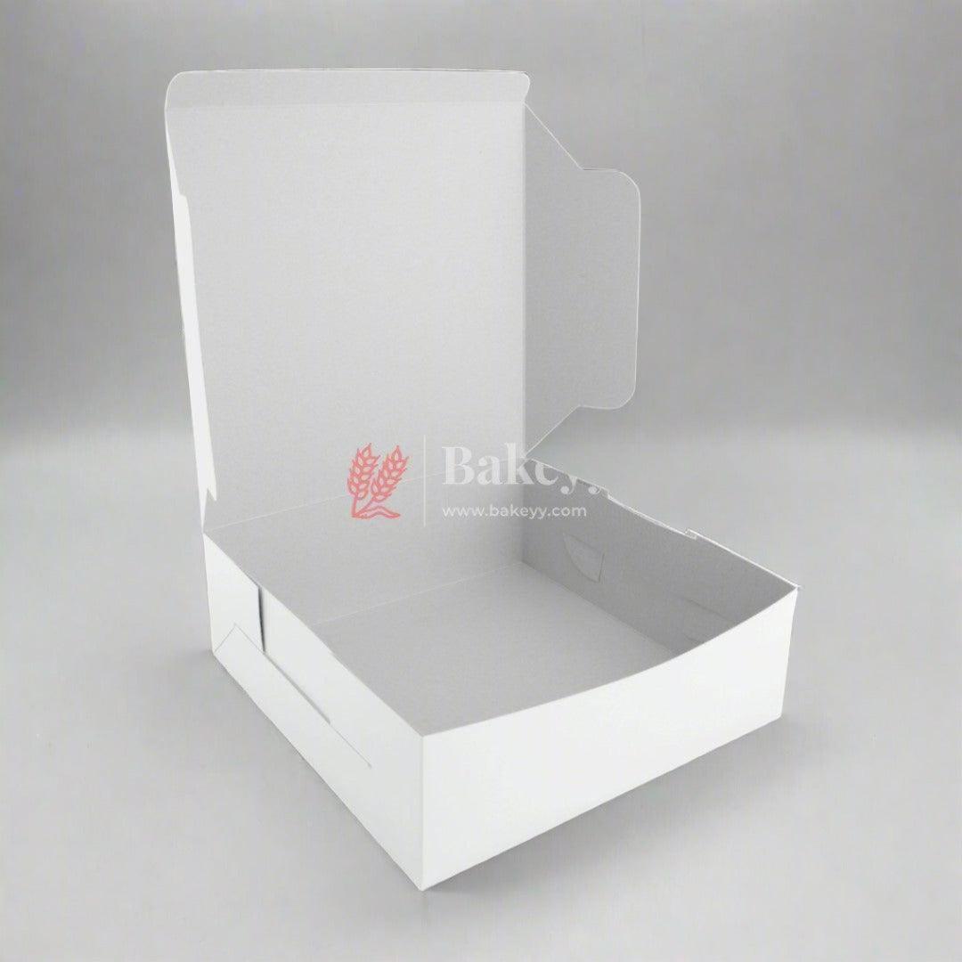 7x7x4 inch Plain White Cake Box | Birthday Cake boxes - Bakeyy.com - India - 7x7x4 inch Plain White Cake Box | Birthday Cake boxes - Pack of 50 / 7x7x4 in