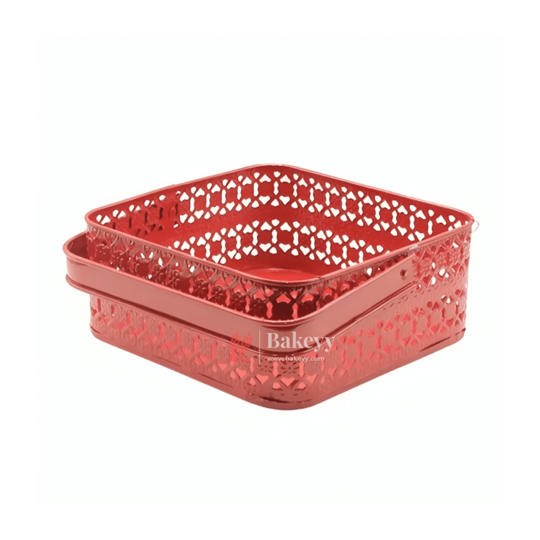 Hamper Basket For Gifting Square | Red Colour | Stylish and Durable Storage Solution| Hamper Basket For Gifting